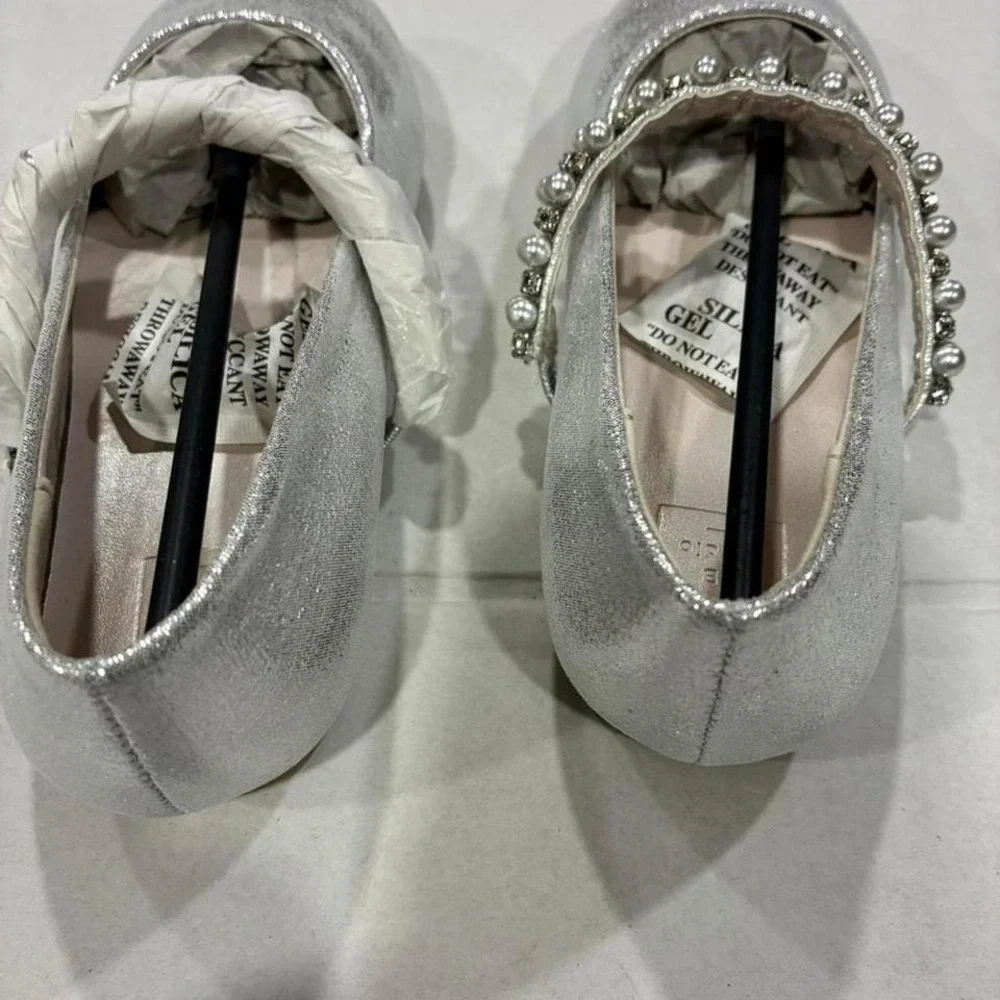 David Bridal Silver glitter Dress Size 11Y‎